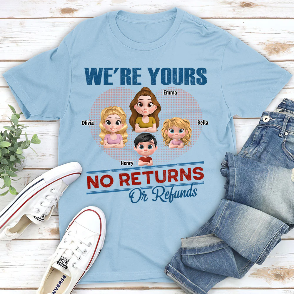 No Returns Or Refunds Kids- Personalized Custom Shirt - Image 2