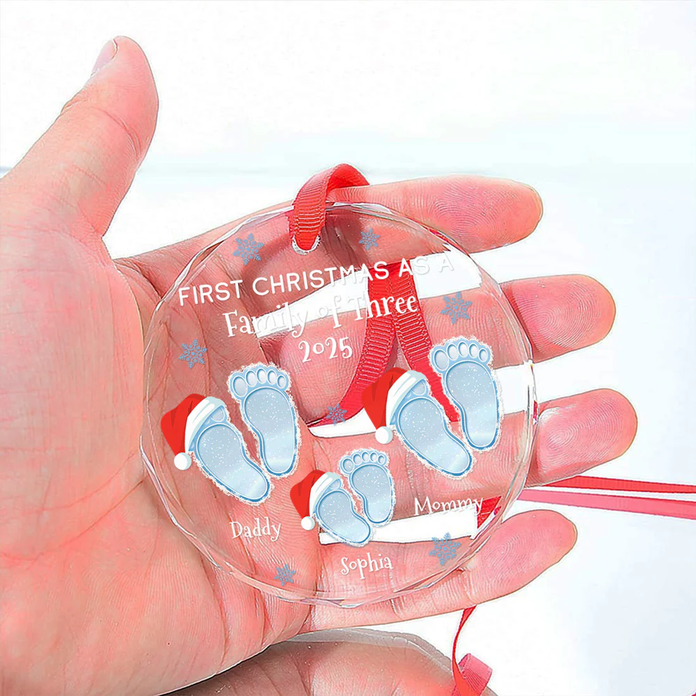 Noel Family - Personalized Custom Glass Ornament - Image 5