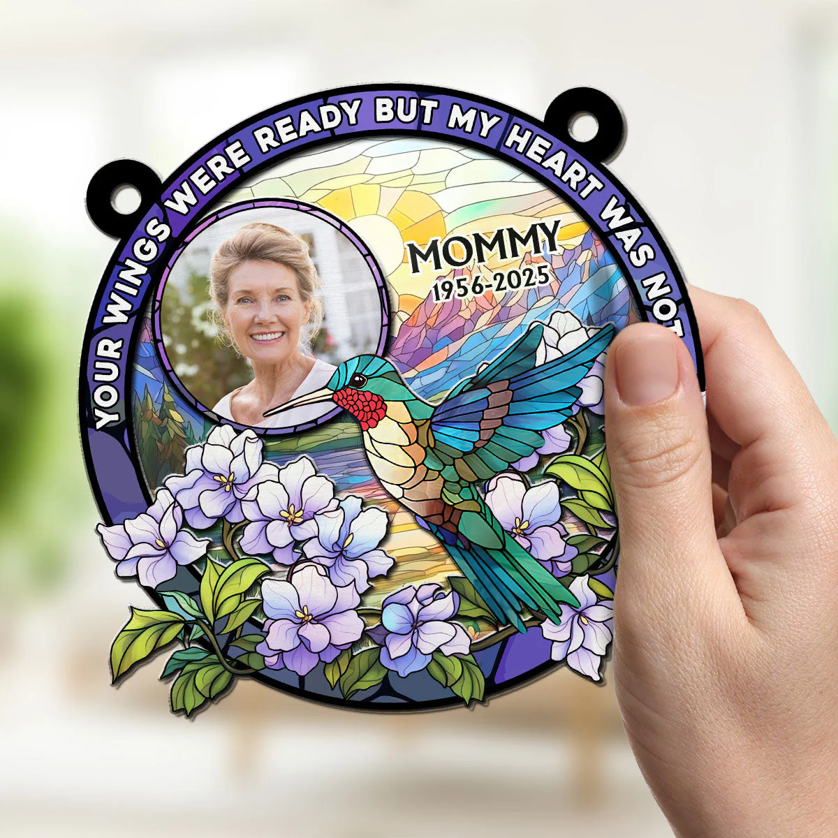 Not Still Here But Forever Love - Personalized Custom Suncatcher - Image 2