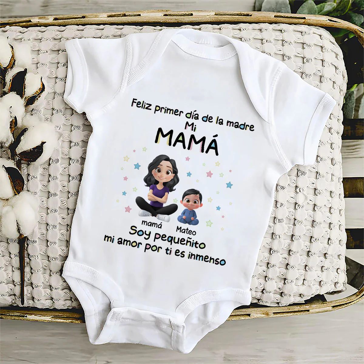 Nuestro primer Día de la Madre - Body de bebé personalizado - Image 4