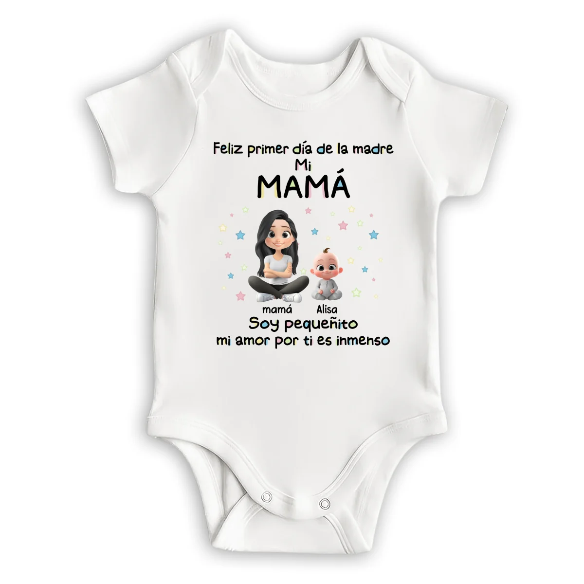 Nuestro primer Día de la Madre - Body de bebé personalizado - Image 7