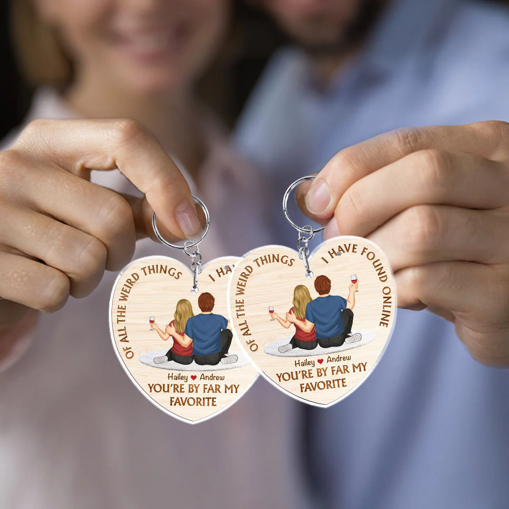 Of All The Weird Things - Personalized Custom Acrylic Keychain - Image 6