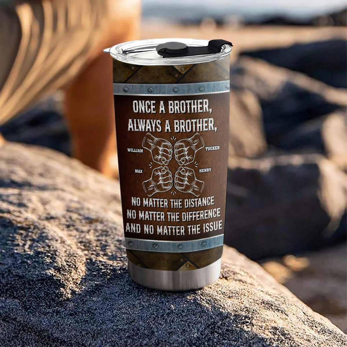 Once A Brother - Personalized Custom Tumbler - Image 3