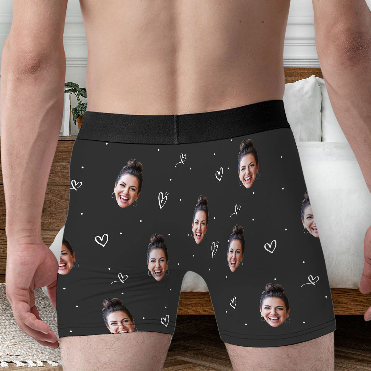 Only Her - Personalized Photo Men's Boxer Briefs - Image 4