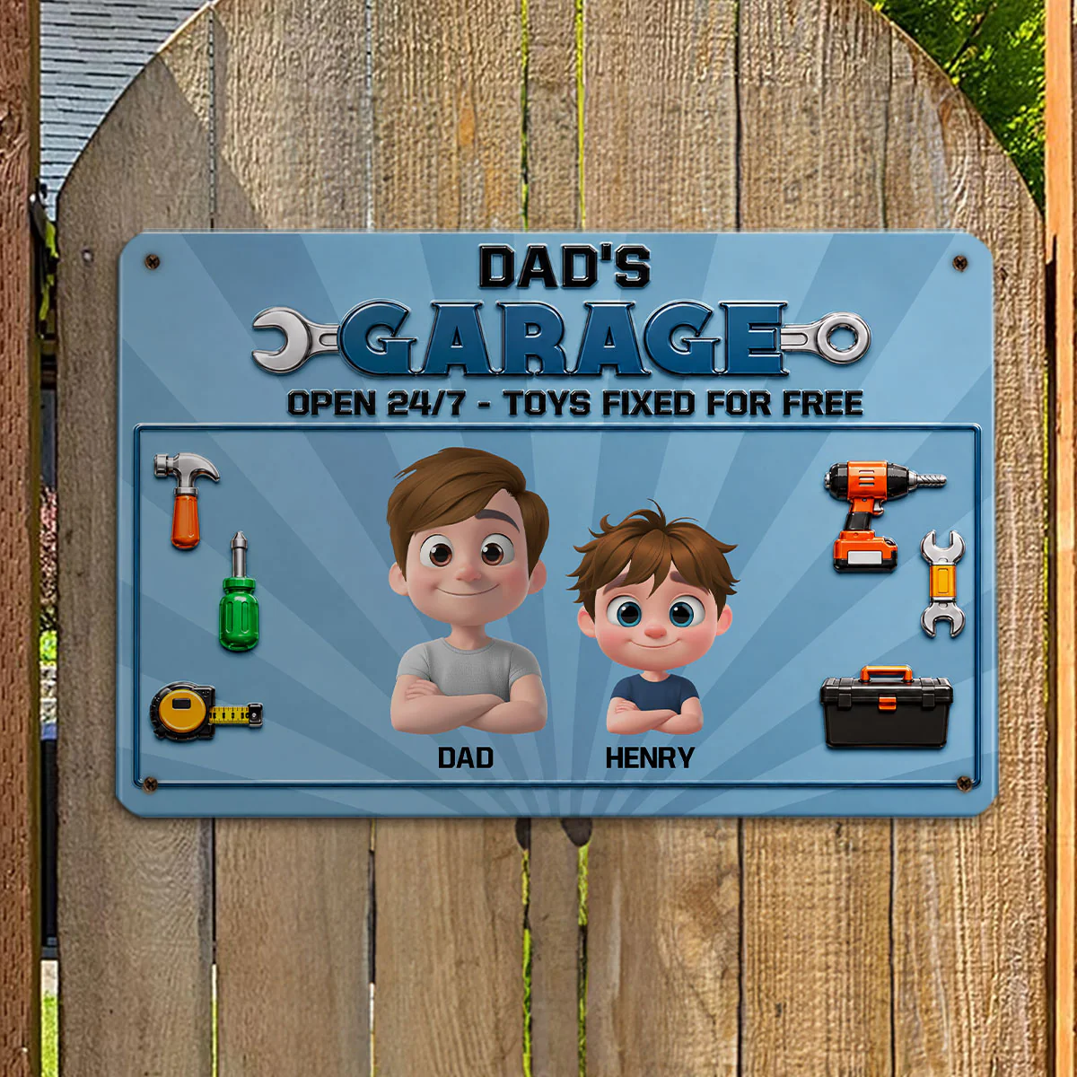 Open Only For My Kids - Personalized Custom 3D Inflated Effect Metal Sign - Image 3