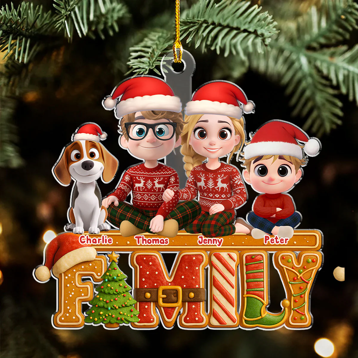 Our Christmas Cake Crew - Personalized Custom Acrylic Ornament - Image 3