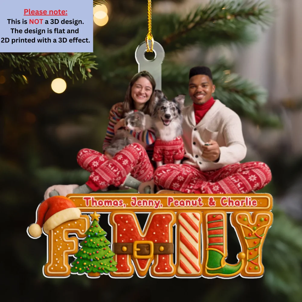 Our Christmas Laughter Photo - Personalized Custom Acrylic Ornament - Image 7