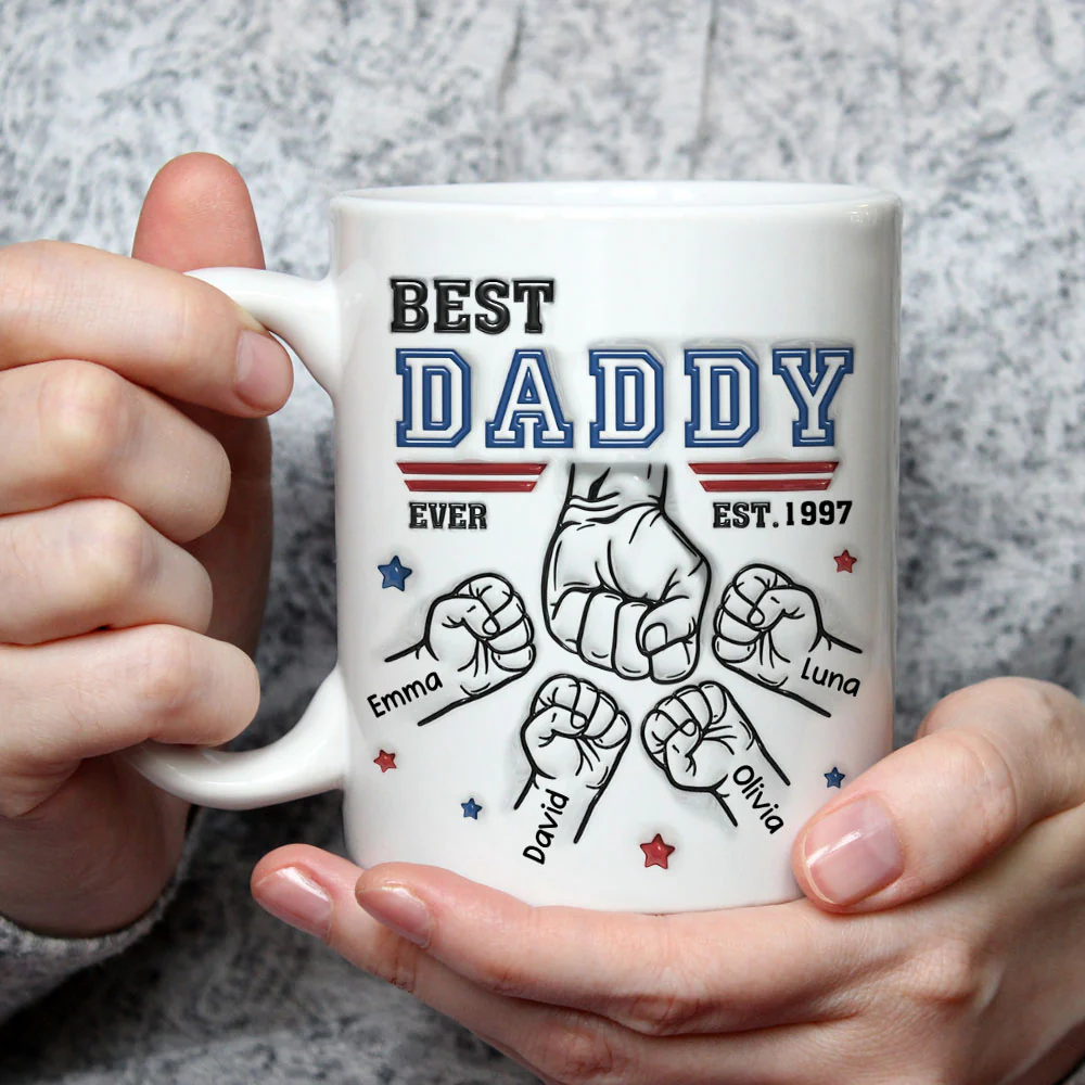 Our Dad - Personalized Custom 3D Inflated Effect Mug - Image 3