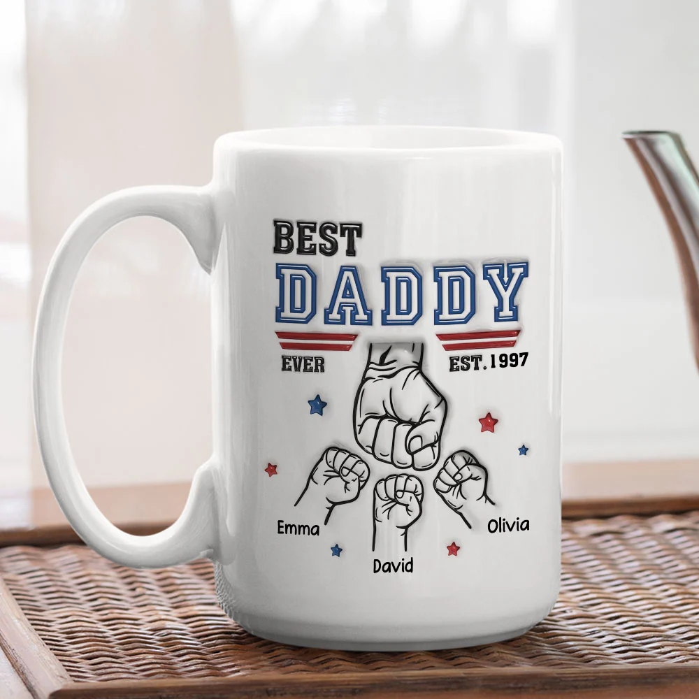 Our Dad - Personalized Custom 3D Inflated Effect Mug - Image 4