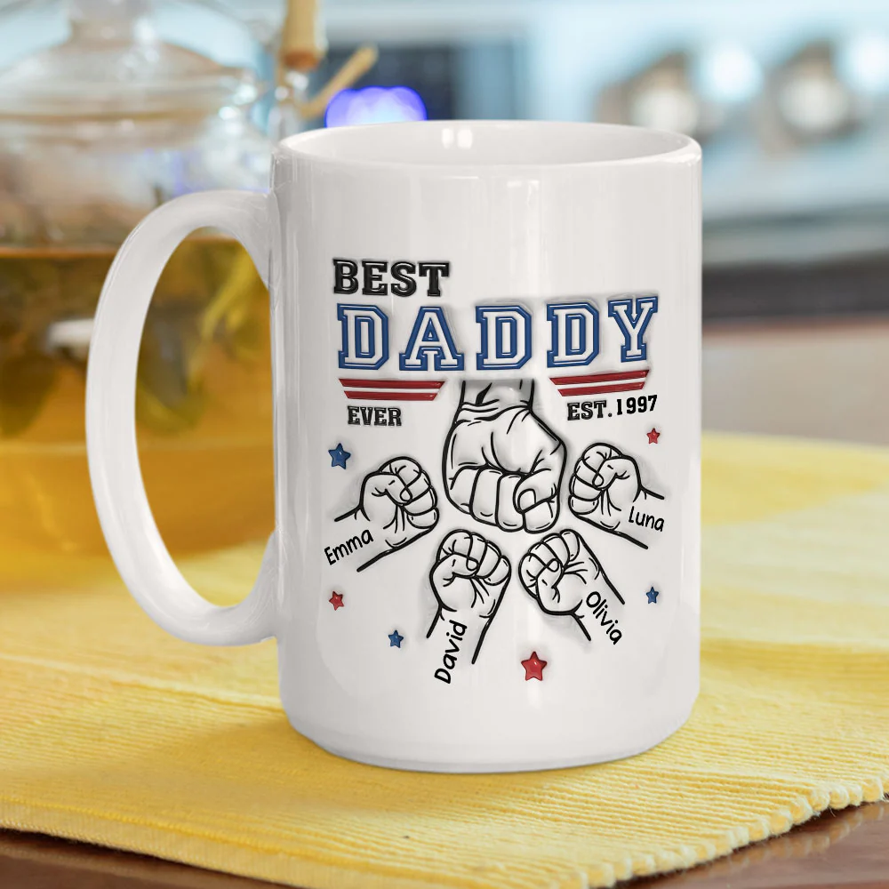 Our Dad - Personalized Custom 3D Inflated Effect Mug - Image 5