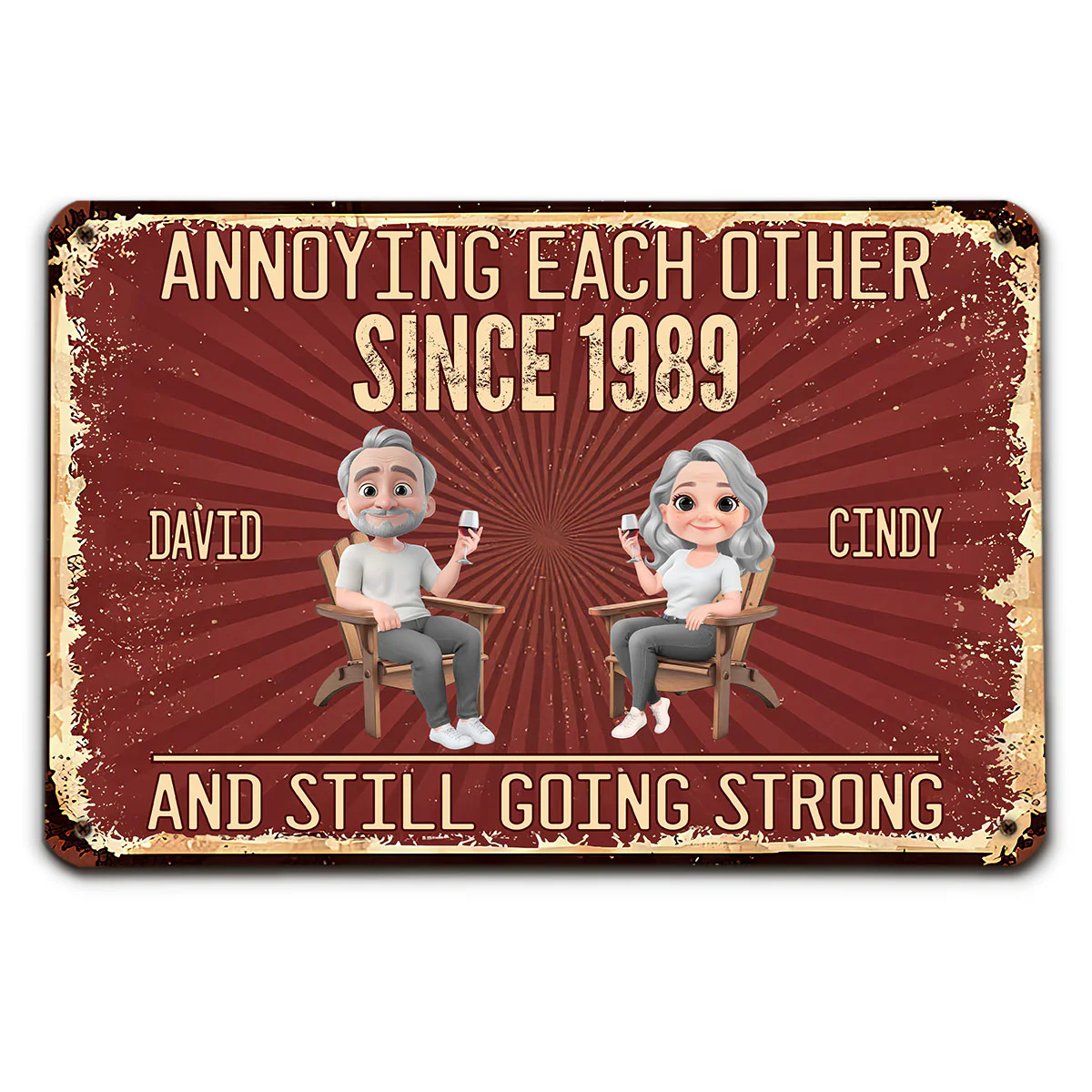 Our Everlasting Love - Personalized Custom Metal Sign