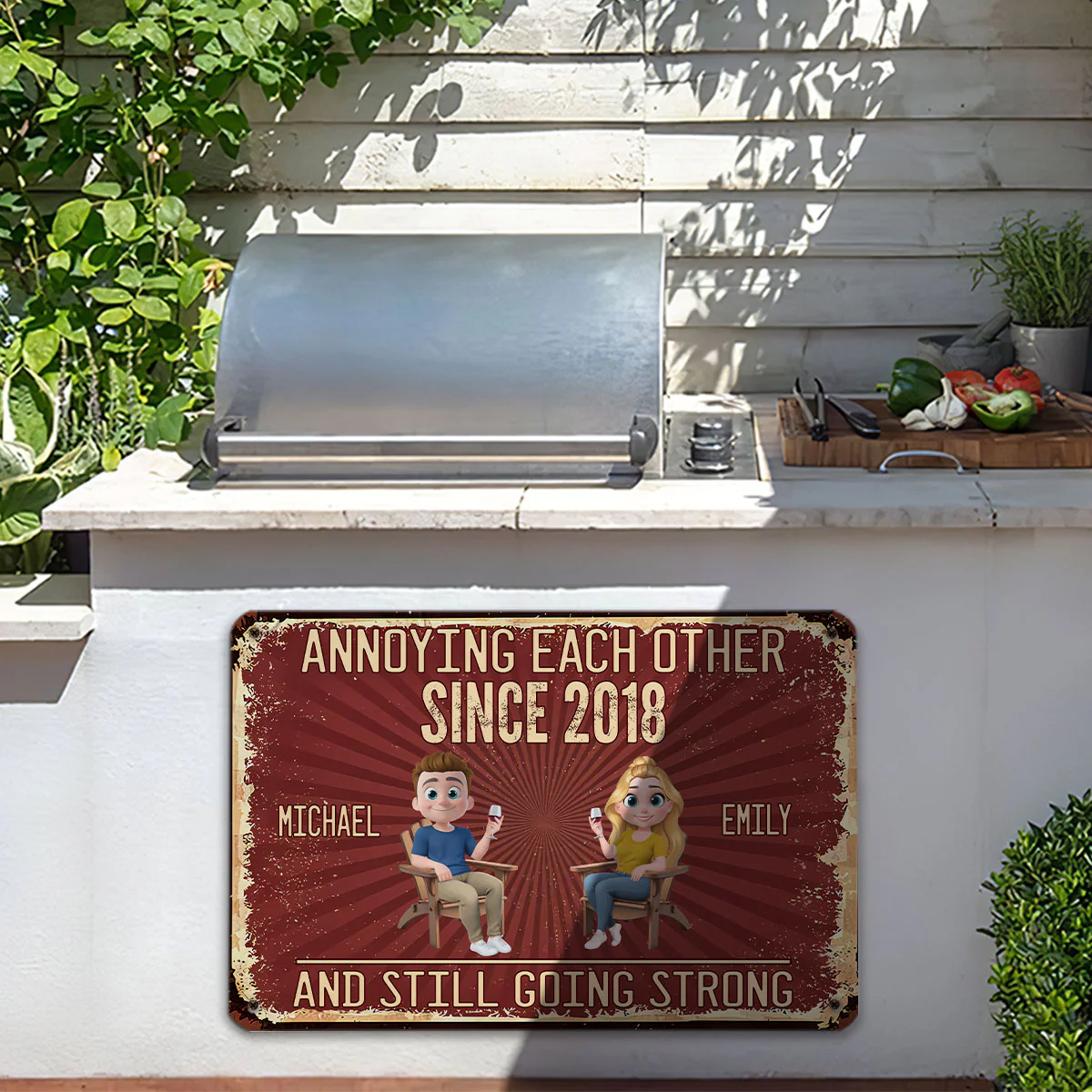 Our Everlasting Love - Personalized Custom Metal Sign - Image 3