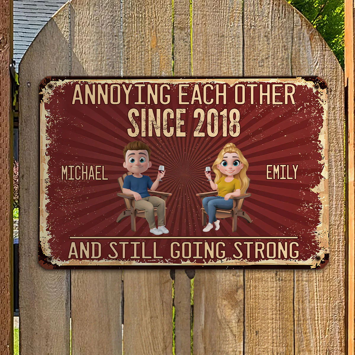 Our Everlasting Love - Personalized Custom Metal Sign - Image 5