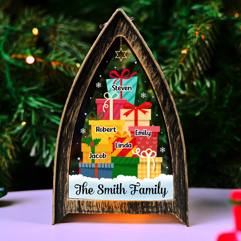 Our Family Gift Tree - Personalized Custom Table Lantern