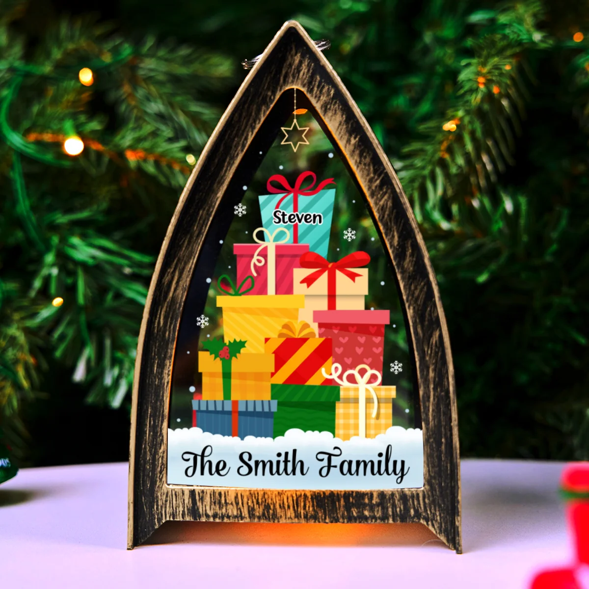 Our Family Gift Tree - Personalized Custom Table Lantern - Image 7