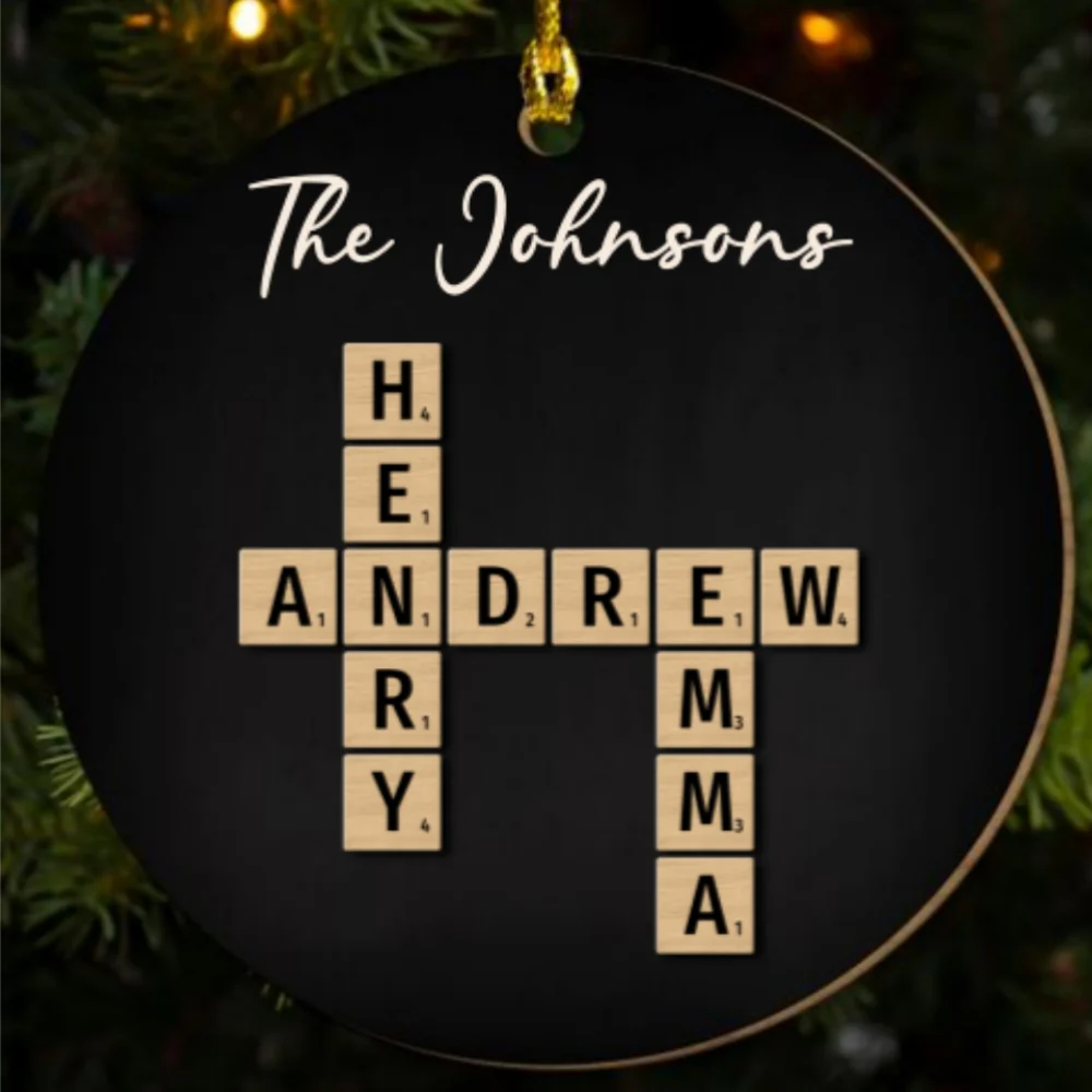 Our Family - Personalized Custom Freeshape 2-Layered Wood Ornament - Image 5