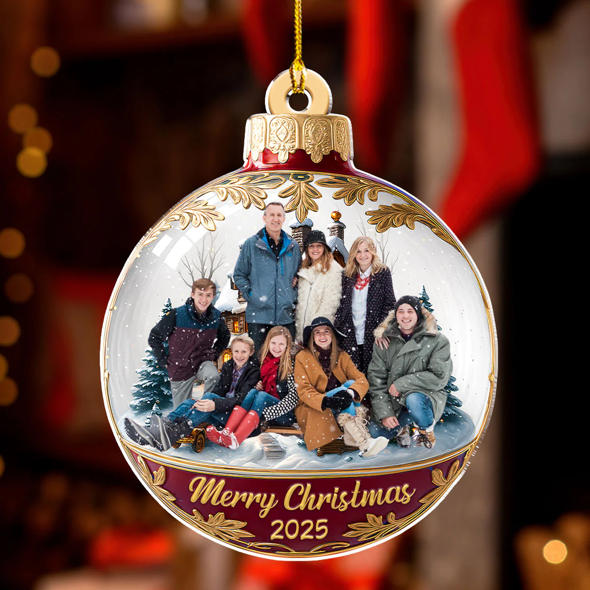 Our Family Photo - Personalized Custom Acrylic Ornament - Image 2