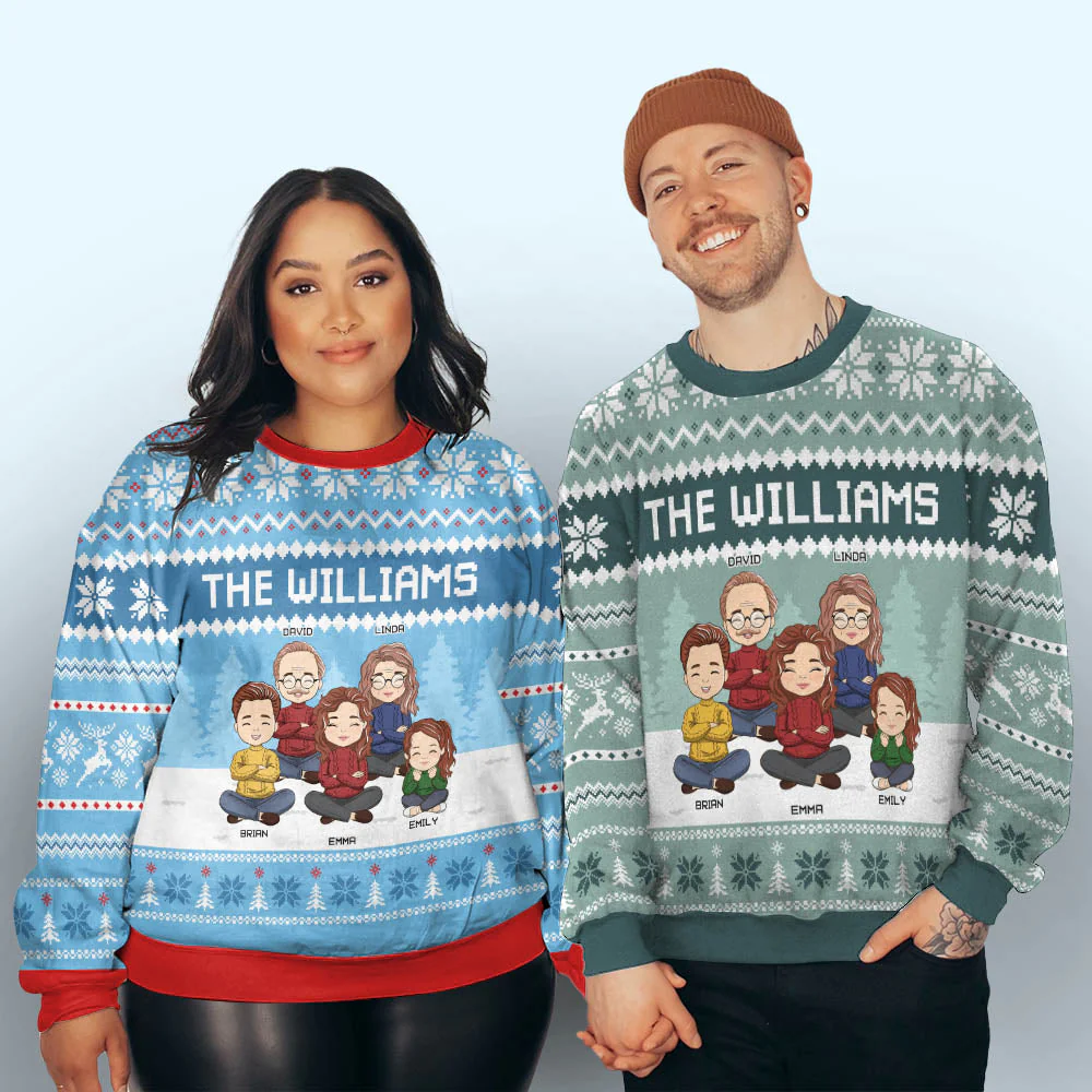 Our Family Sweatshirt - Personalized Custom All-Over-Print Sweatshirt - Image 6