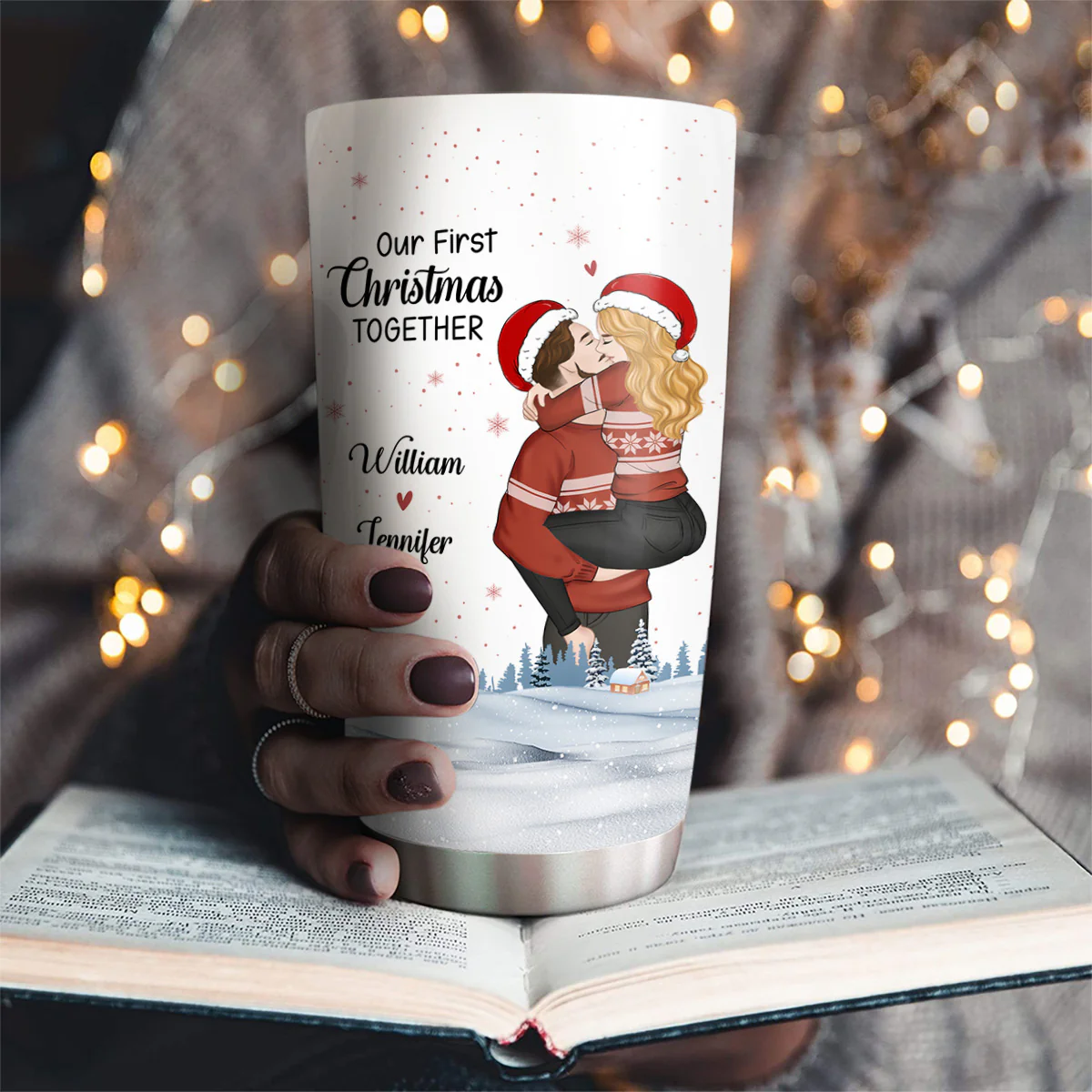 Our First Christmas 2024 - Personalized Custom Tumbler - Image 2