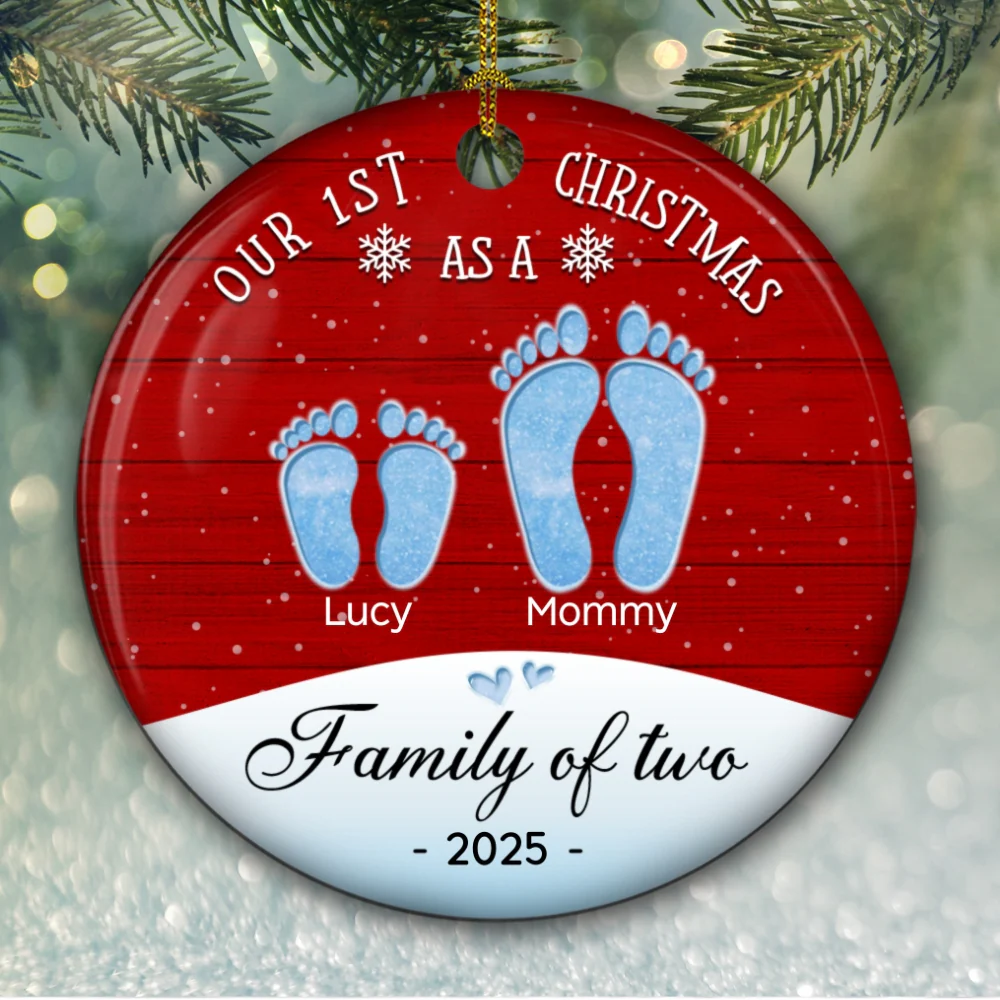 Our First Christmas - Personalized Custom Ceramic Ornament - Image 6