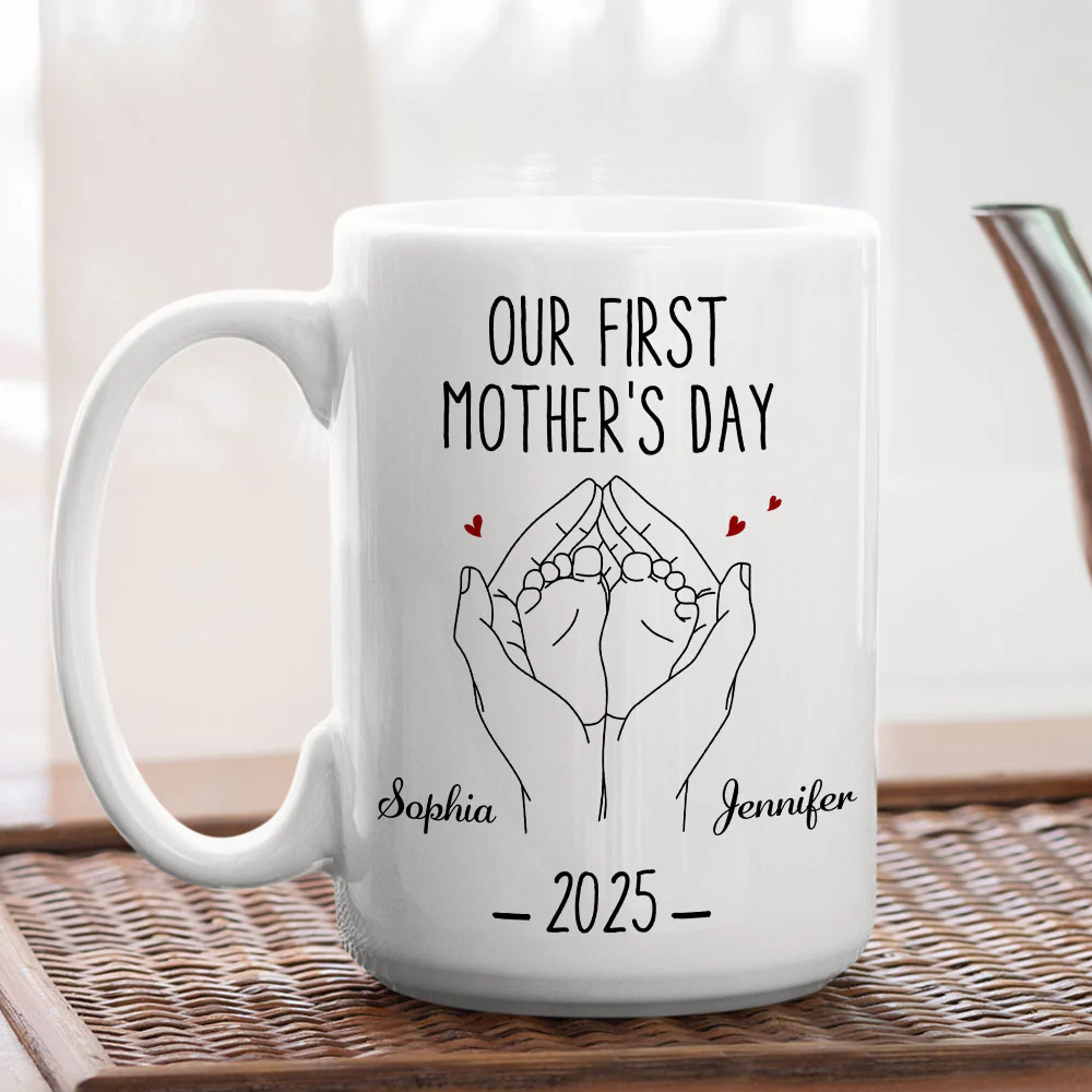 Our First Mother Day - Personalized Custom Coffee Mug - Image 5