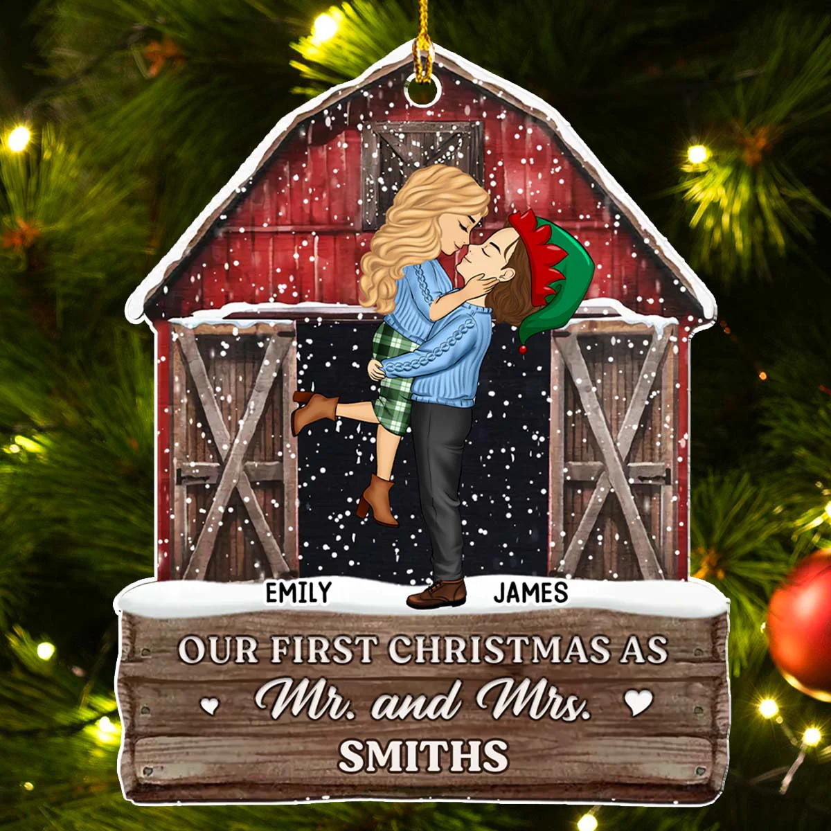 Our First Our Last - Personalized Custom Acrylic Ornament - Image 4