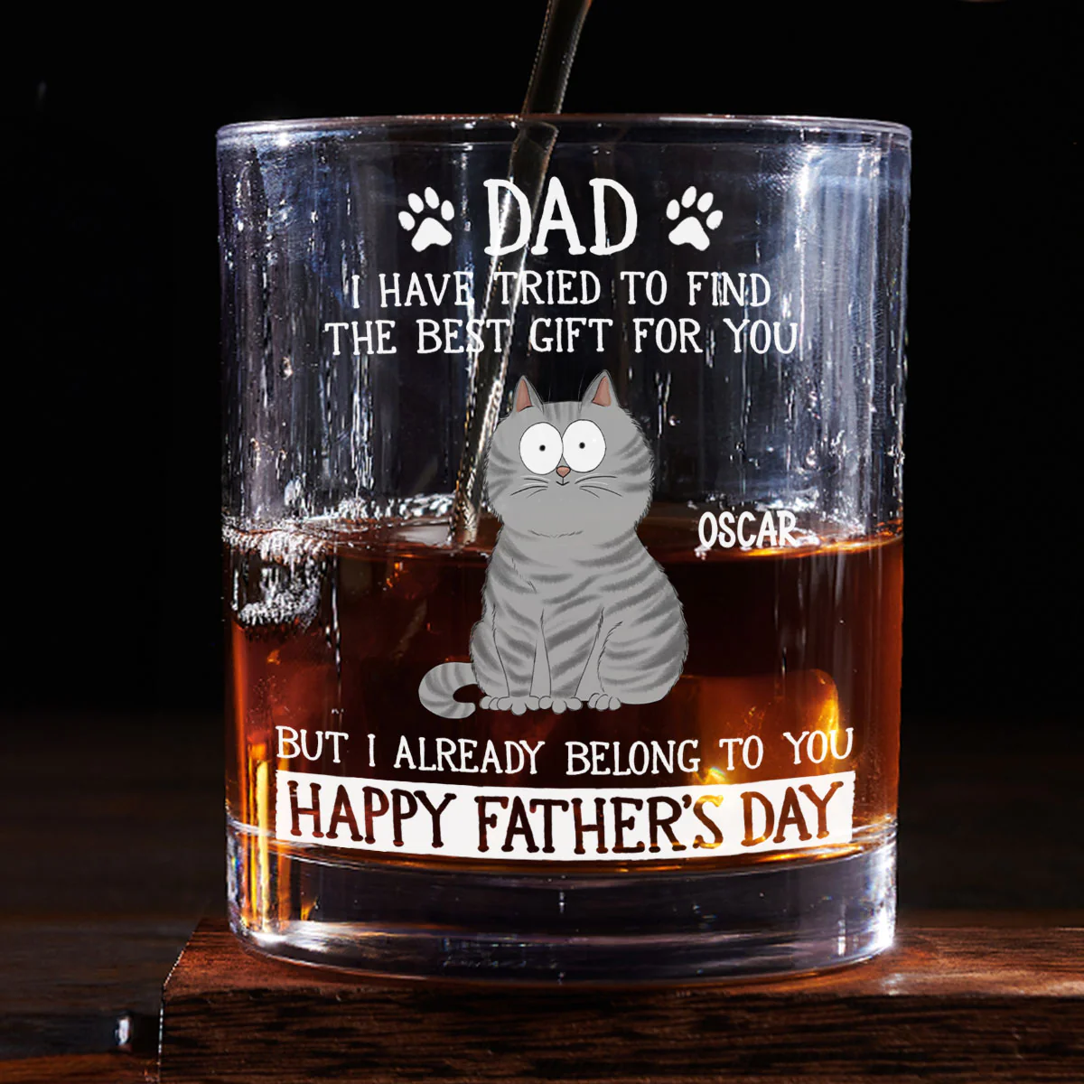 Our Gift Is Ourselves - Personalized Custom Whiskey Glass - Image 2
