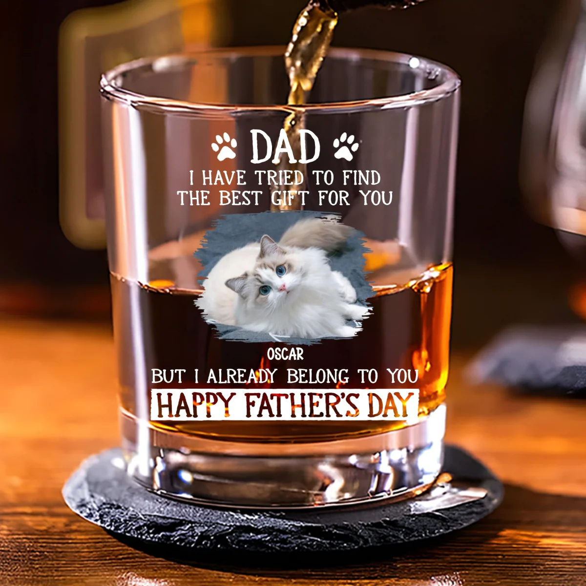 Our Gift Is Ourselves Photo - Personalized Custom Whiskey Glass - Image 4