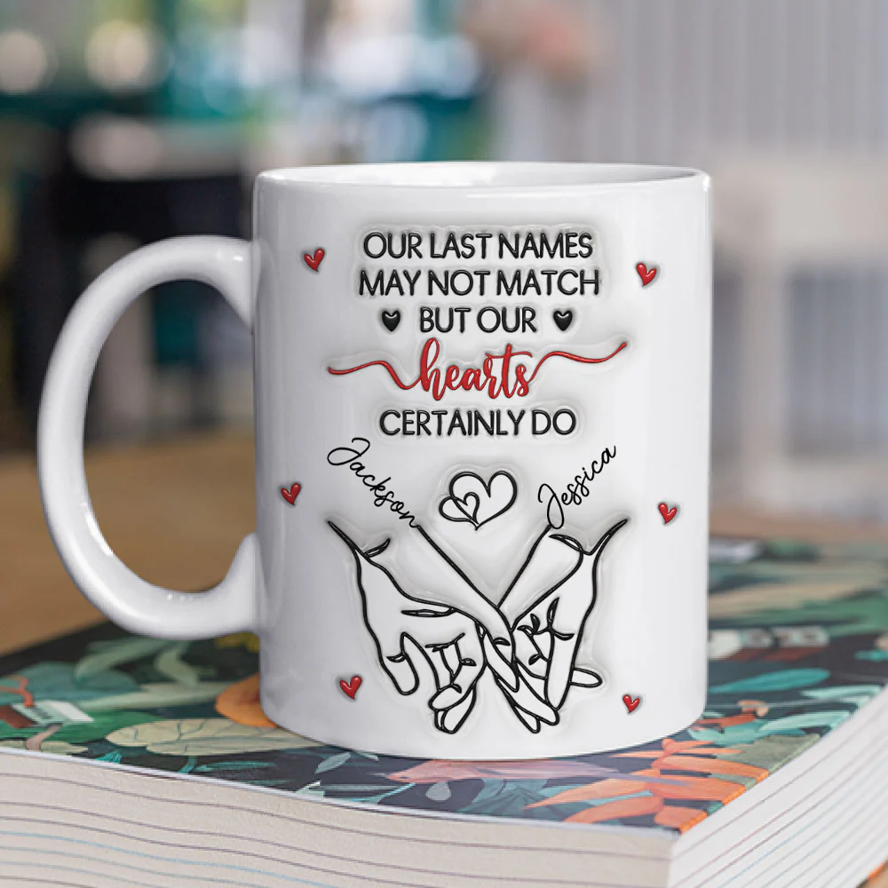 Our Hearts Truly Match - Personalized Custom 3D Inflated Effect Mug - Image 2