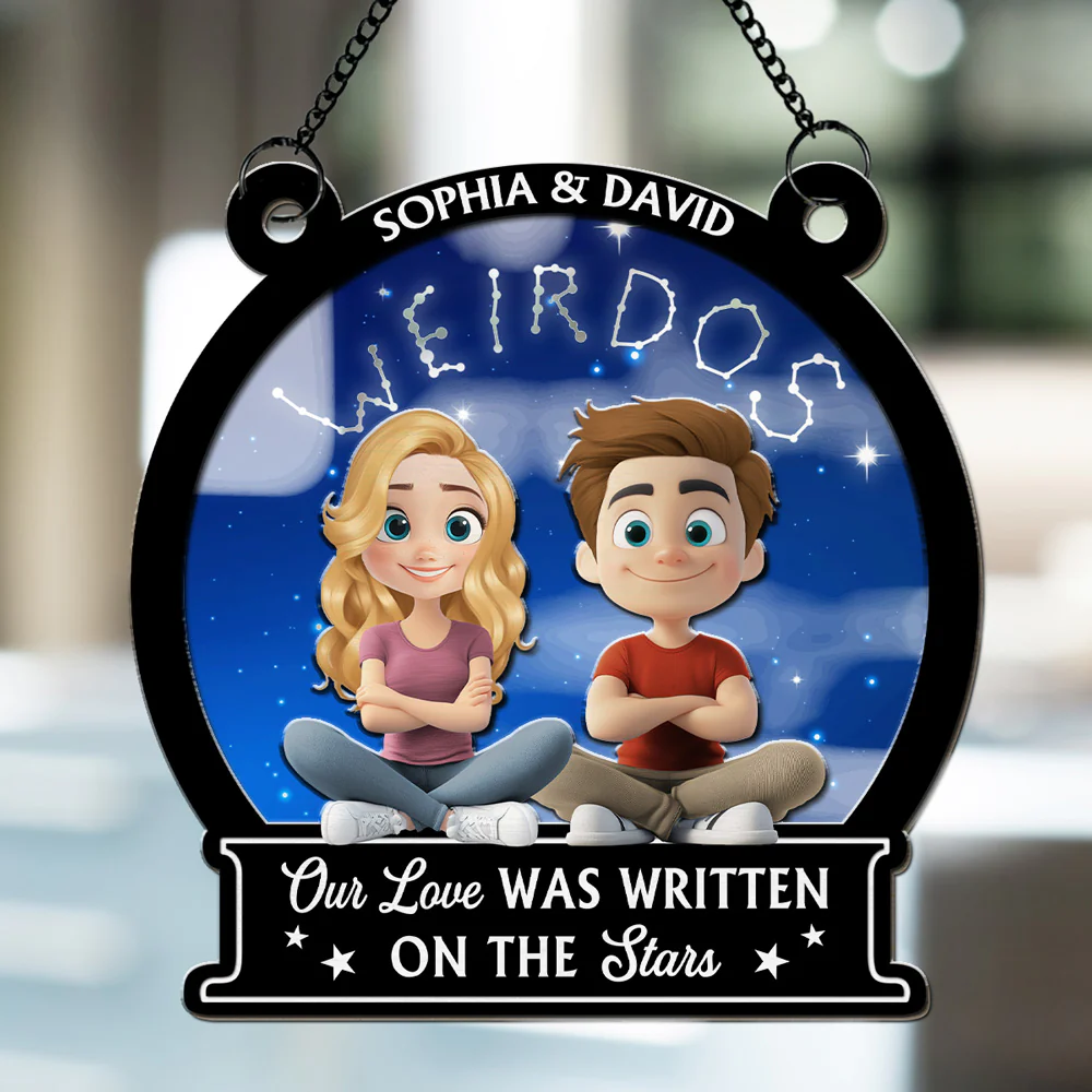 Our Love Is Written On Star - Personalized Custom Suncatcher - Image 3