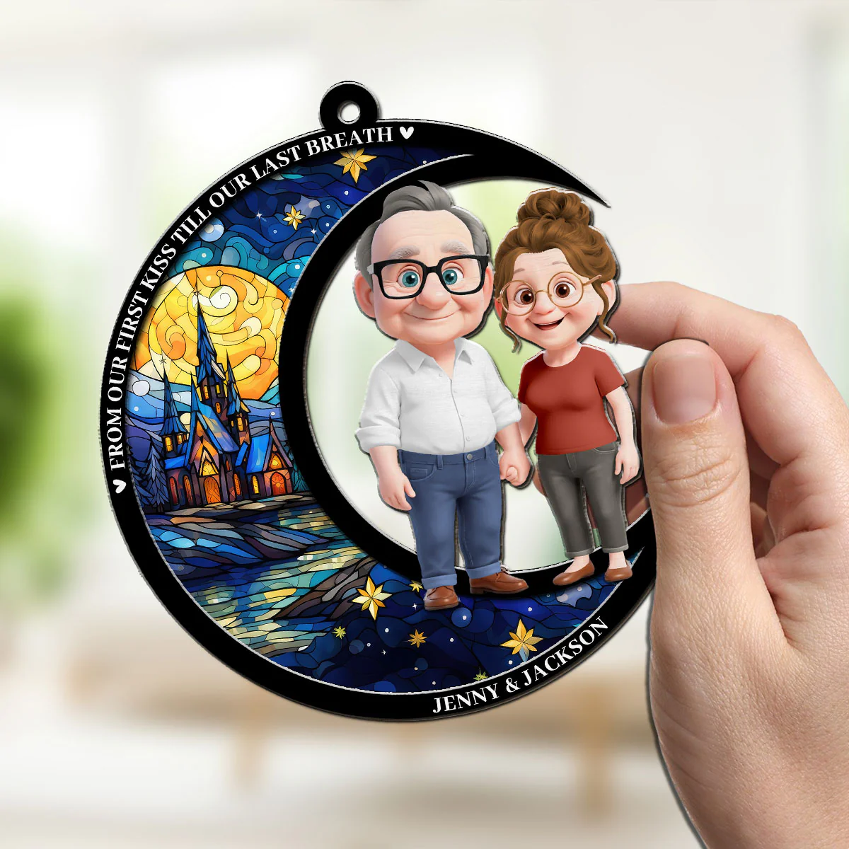 Our Love Through The Years - Personalized Custom Suncatcher - Image 2