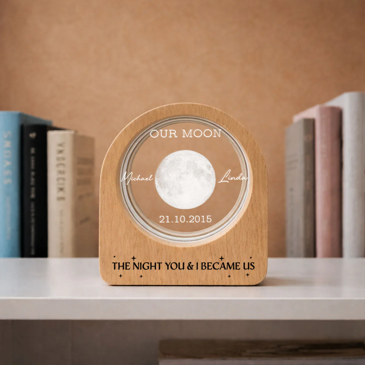Our Moon - Personalized Custom 3D Crystal Photo Portrait LED - Image 5