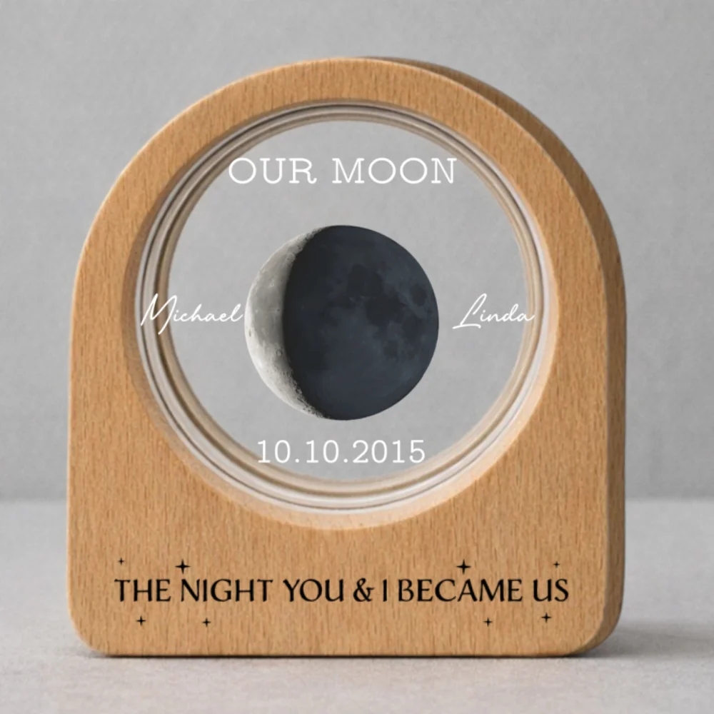 Our Moon - Personalized Custom 3D Crystal Photo Portrait LED - Image 7