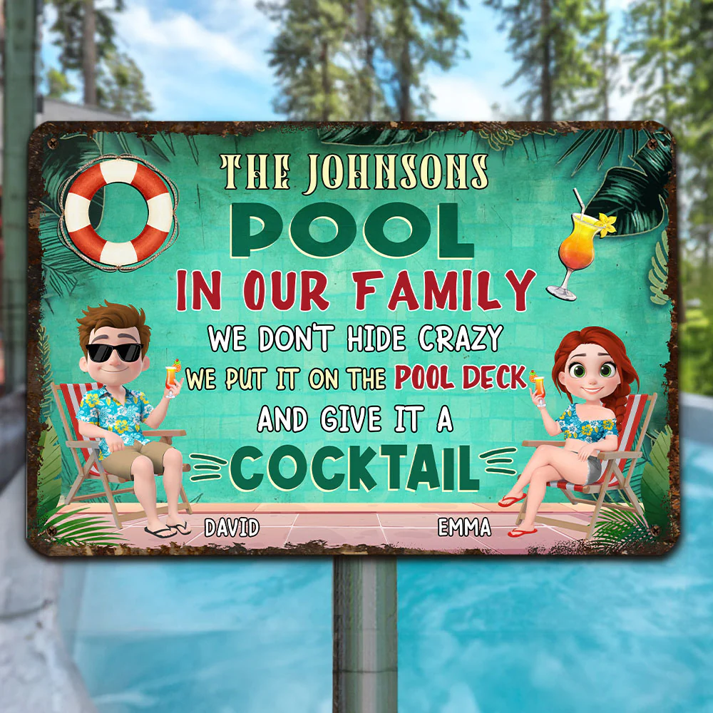 Our Pool - Personalized Custom Metal Sign - Image 3