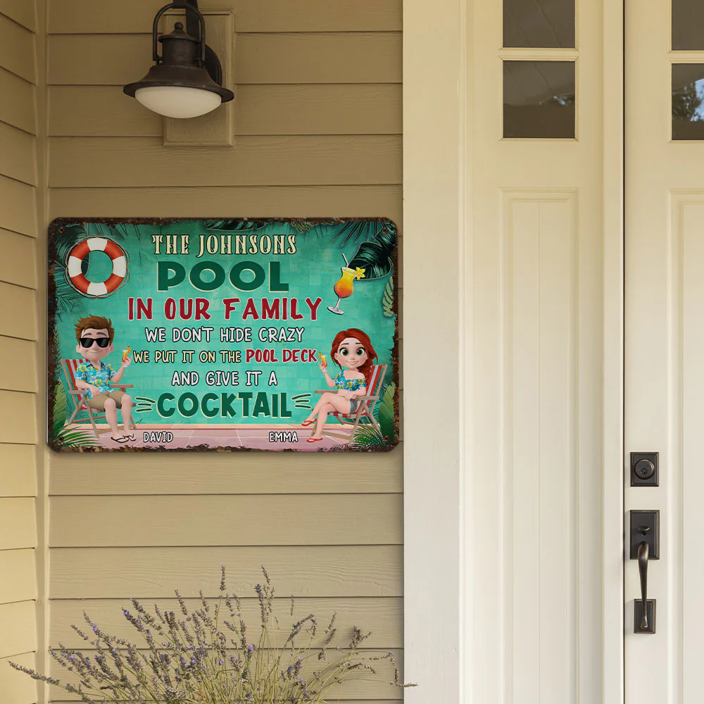 Our Pool - Personalized Custom Metal Sign - Image 4