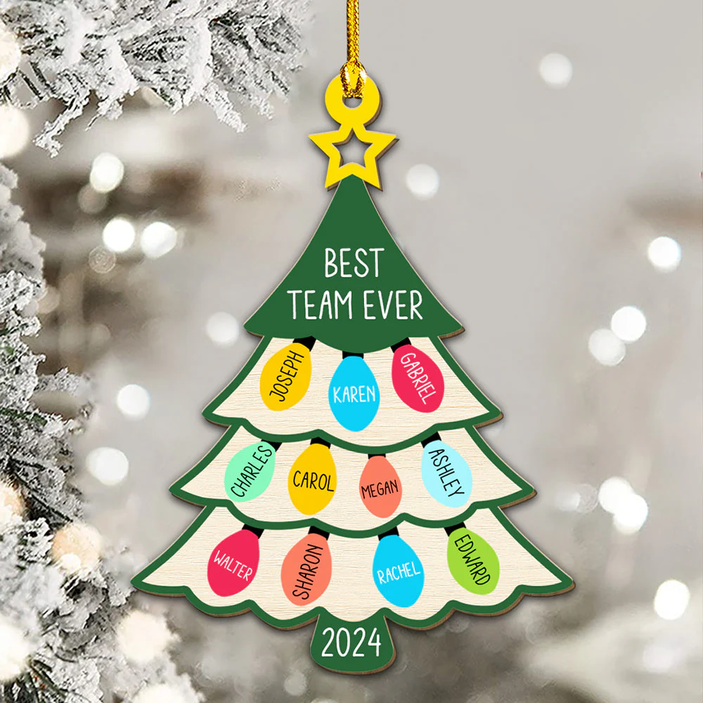 Our Team Is The Best - Personalized Custom Wood Ornament - Image 2