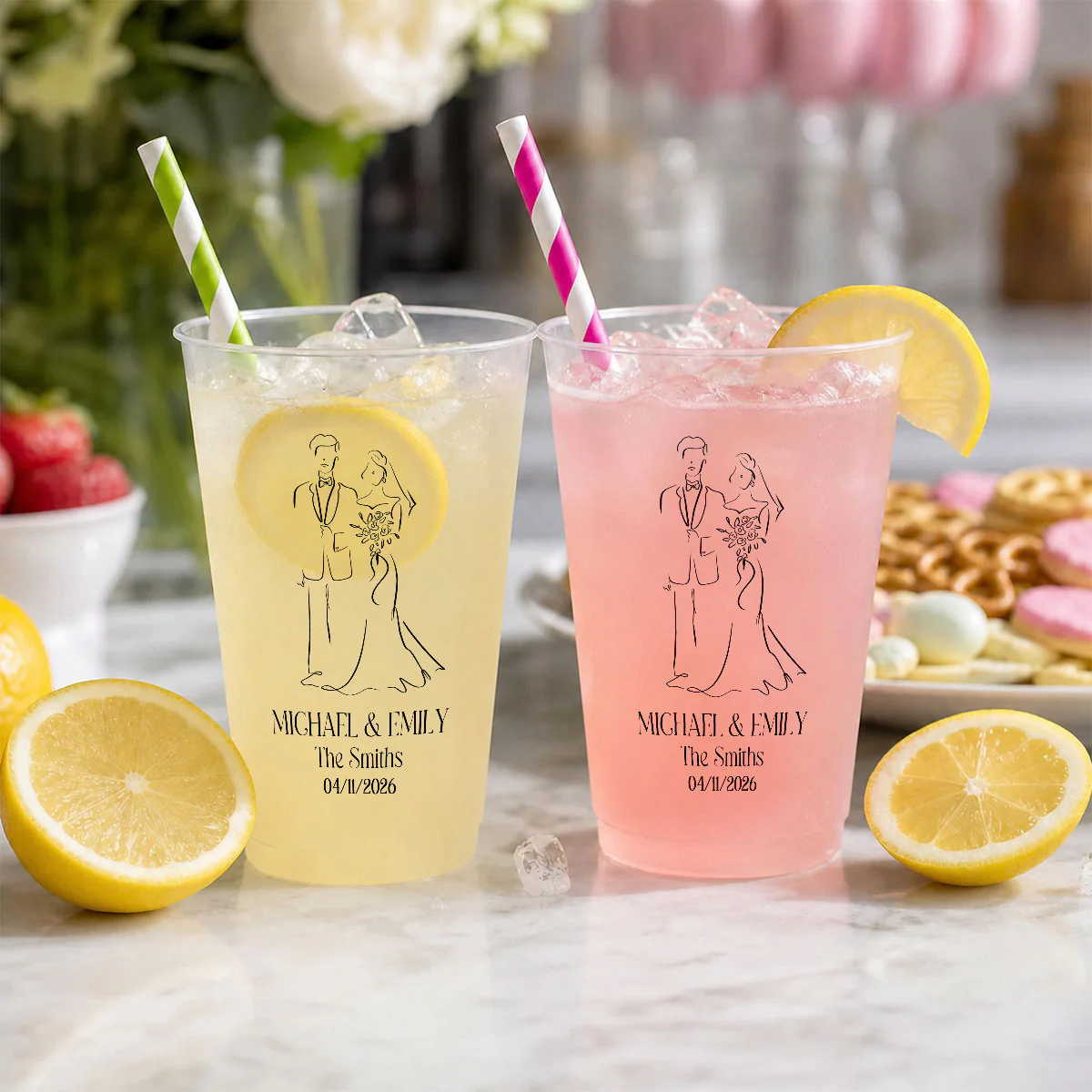Our Wedding - Personalized Custom Frosted Cup - Image 2