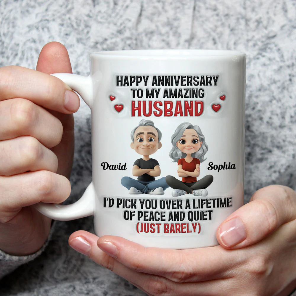 Over A Peaceful And Quiet Lifetime - Personalized Custom 3D Inflated Effect Mug - Image 2
