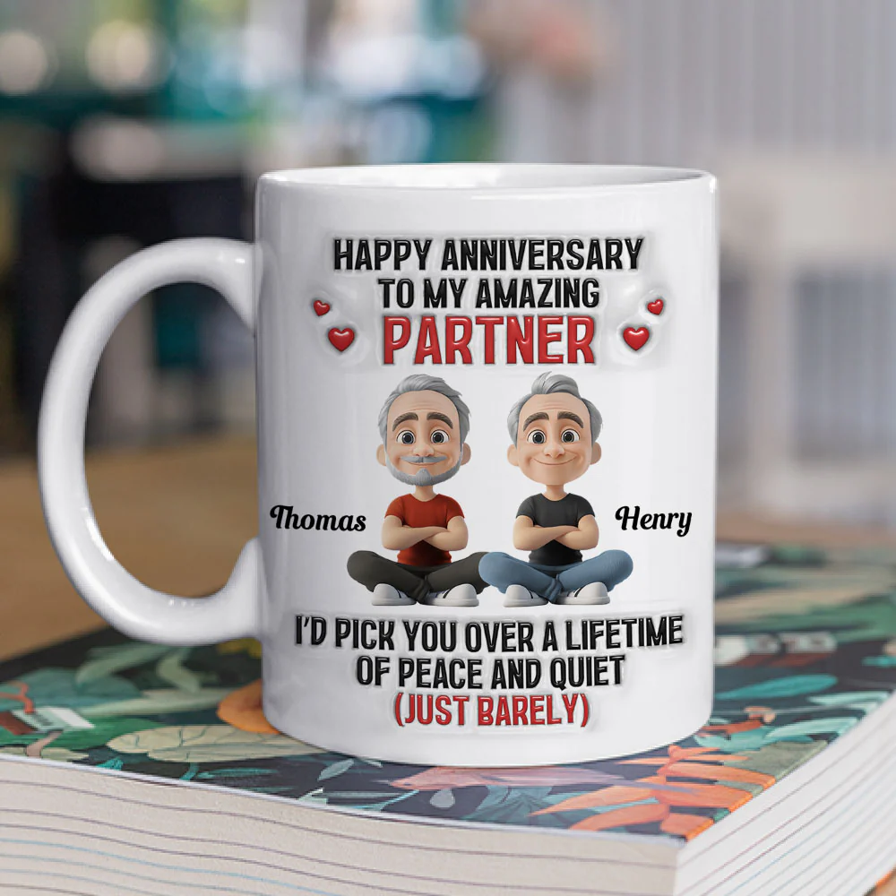 Over A Peaceful And Quiet Lifetime - Personalized Custom 3D Inflated Effect Mug - Image 3