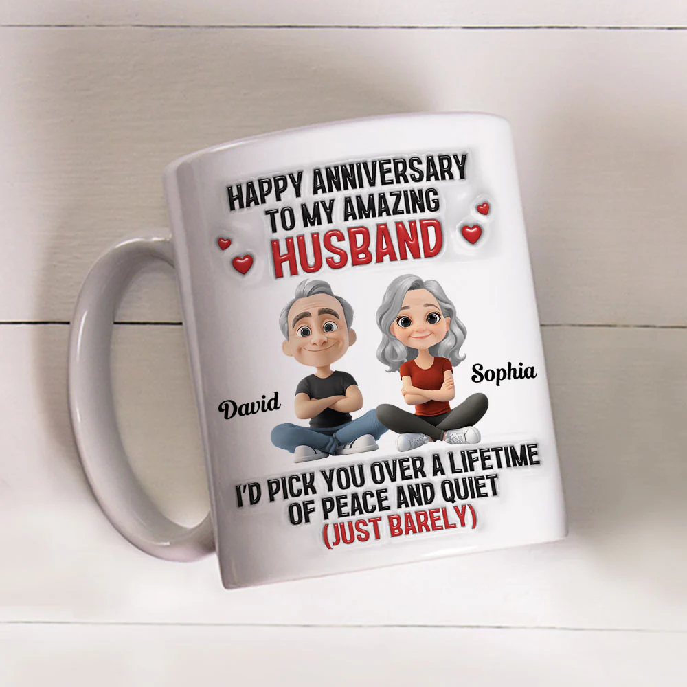 Over A Peaceful And Quiet Lifetime - Personalized Custom 3D Inflated Effect Mug - Image 4