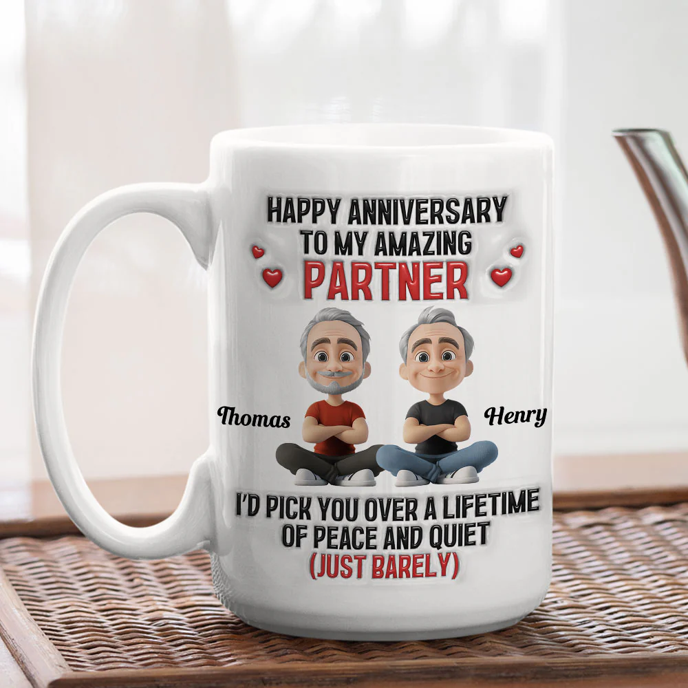 Over A Peaceful And Quiet Lifetime - Personalized Custom 3D Inflated Effect Mug - Image 6