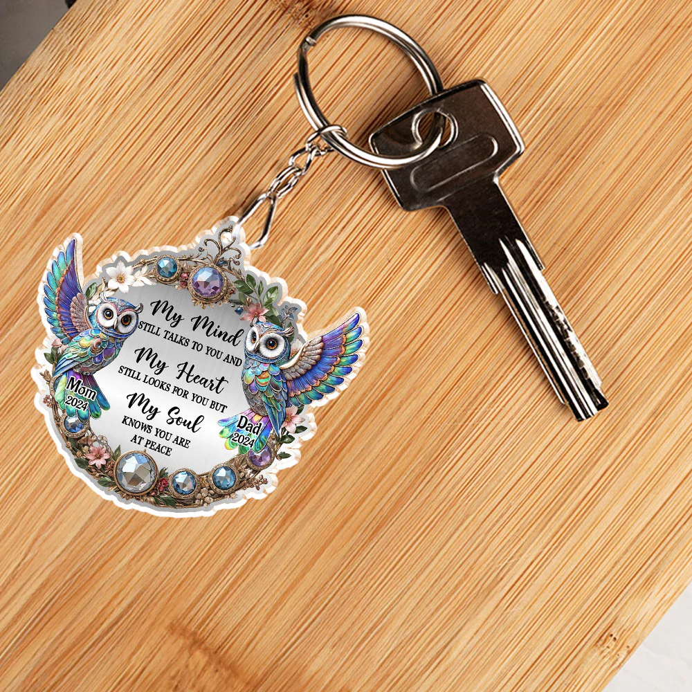 Owl My Mind My Heart My Soul - Personalized Custom Acrylic Keychain - Image 3