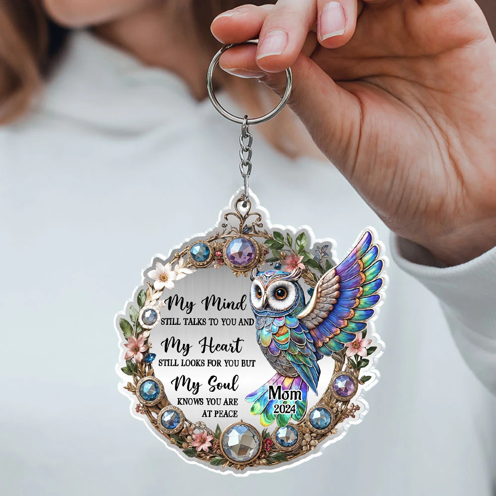 Owl My Mind My Heart My Soul - Personalized Custom Acrylic Keychain - Image 4
