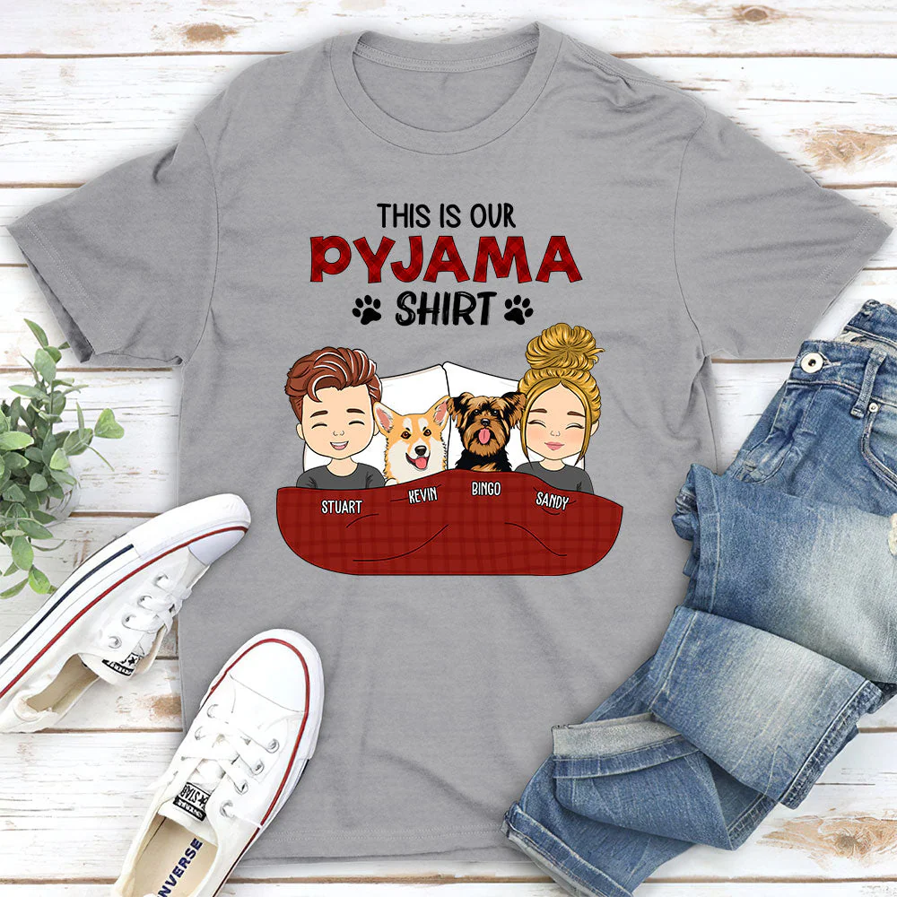 Pajama Shirt Version Couple - Personalized Custom Unisex T-shirt - Image 7