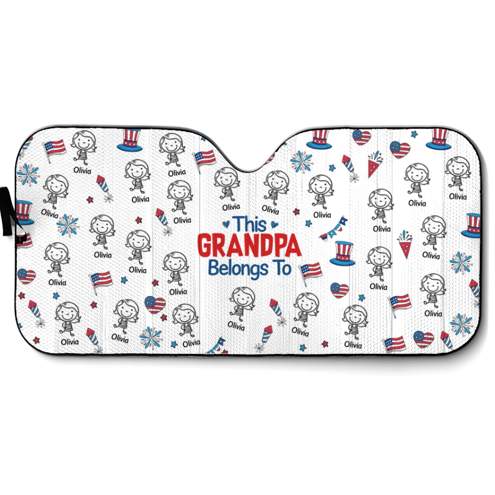 Papa America - Personalized Custom Car Sunshade - Image 6