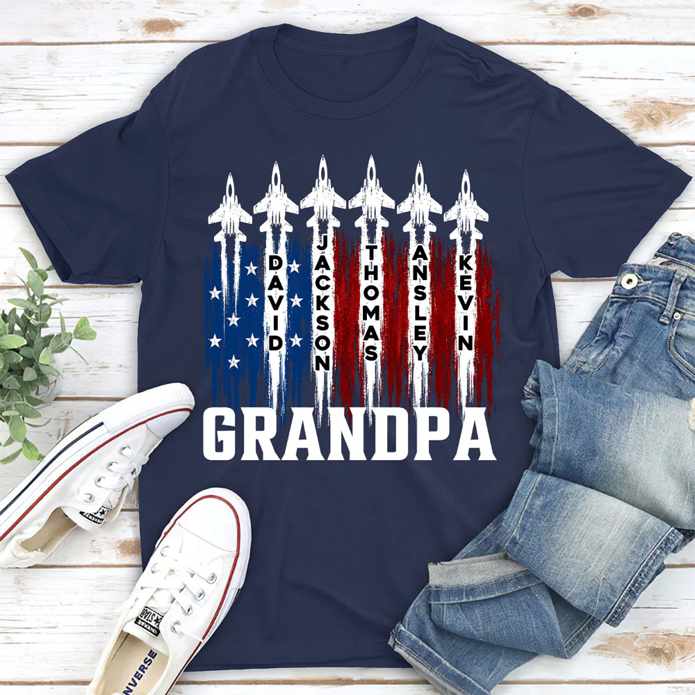 Papa American - Personalized Custom Shirt - Image 3