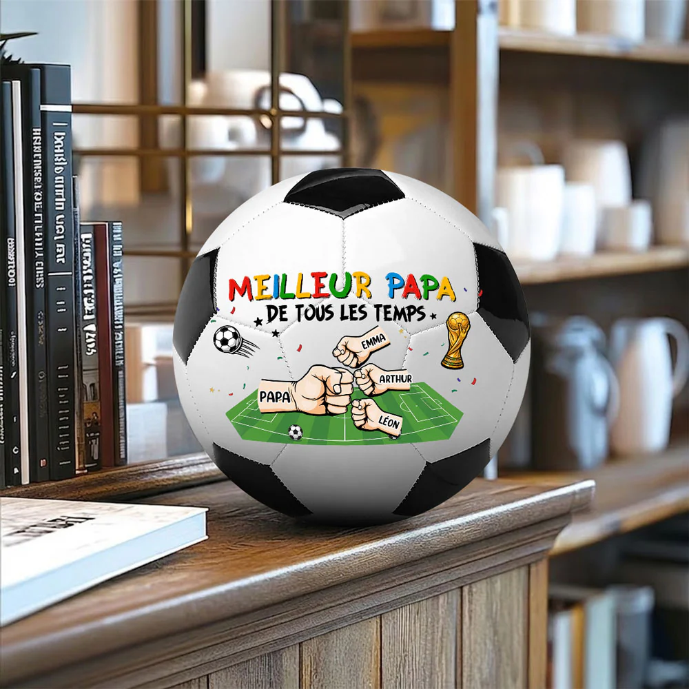 Papa Meilleur - Ballon De Foot Personnalisé - Image 2