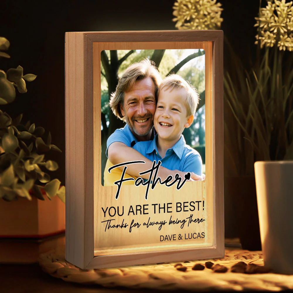 Papa You Are The Best - Personalized Frame Light Box - Image 5