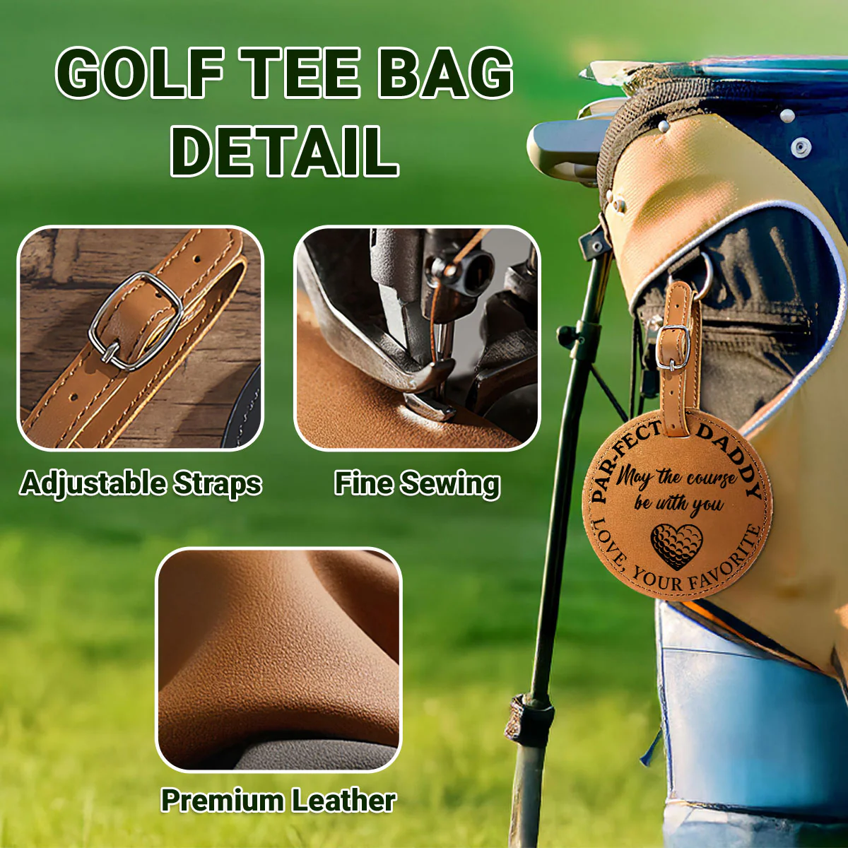 Par Fect Daddy - Personalized Custom Golf Tee Bag - Image 5