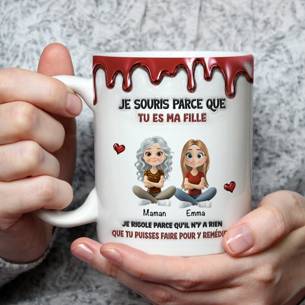Parce Que Tu Es Mon Fils – Mug Personnalisé Avec Effet 3D Gonflé - Image 3